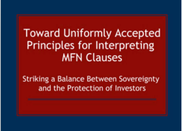 Dr Nudrat Piracha, CEO ICADRP, authored a New Book, “Toward Uniformly Accepted Principles for Interpreting MFN Clauses”, 2021