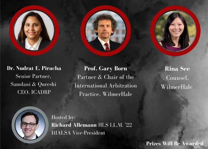 Dr Nudrat Piracha, CEO ICADRP, Joins Gary Born and Rina See for Inaugural Arbitration Masterclass by Harvard International Arbitration Law Students’ Association (2021)